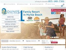 Tablet Screenshot of dunesvillage.com